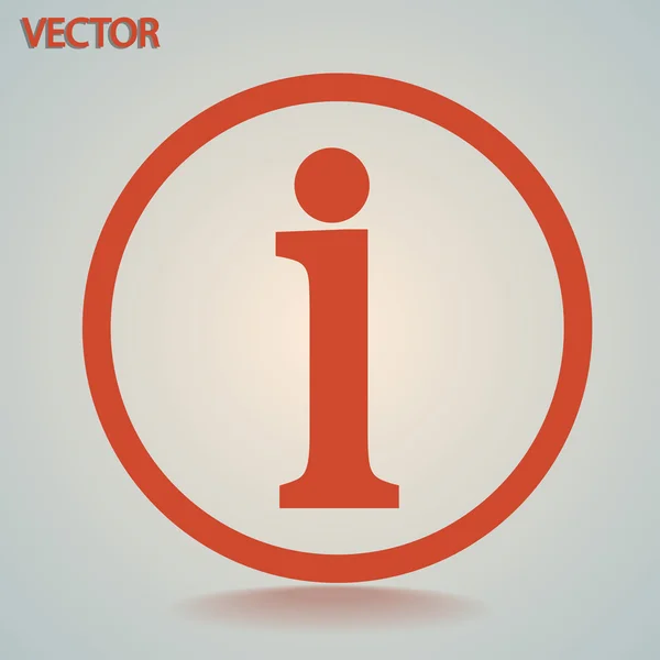 Signo de información icono — Vector de stock