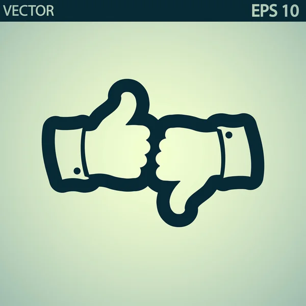 Pulgar hacia arriba icono — Vector de stock