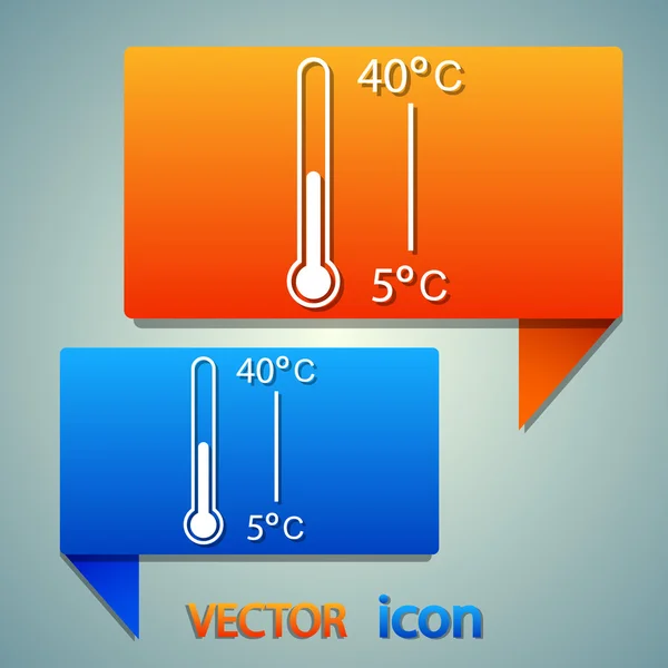 Conception d'icône de thermomètre — Image vectorielle