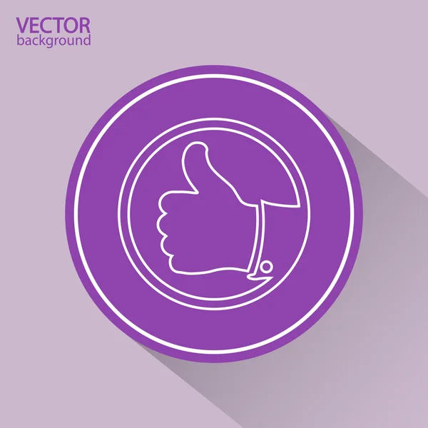 Pulgar hacia arriba iconos — Vector de stock