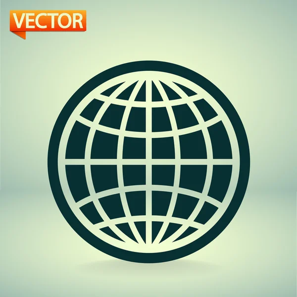 Globo icono — Vector de stock