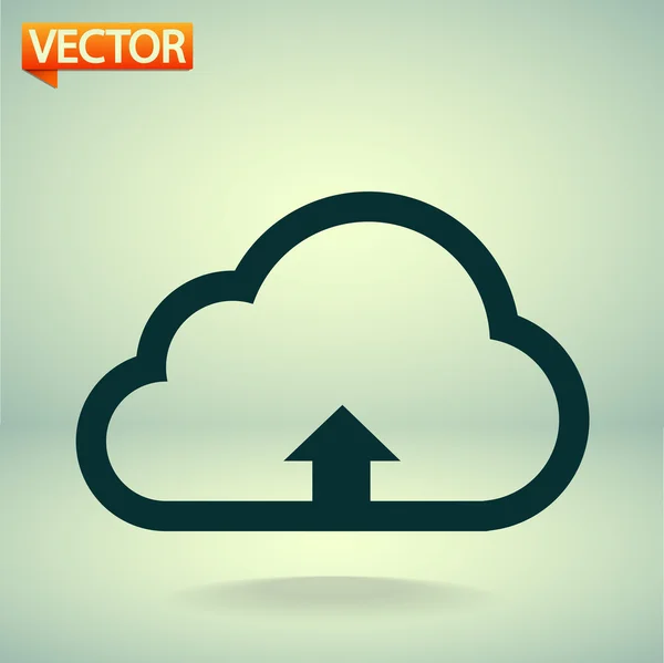 This image represents a cloud upload illustration icon — Stock Vector