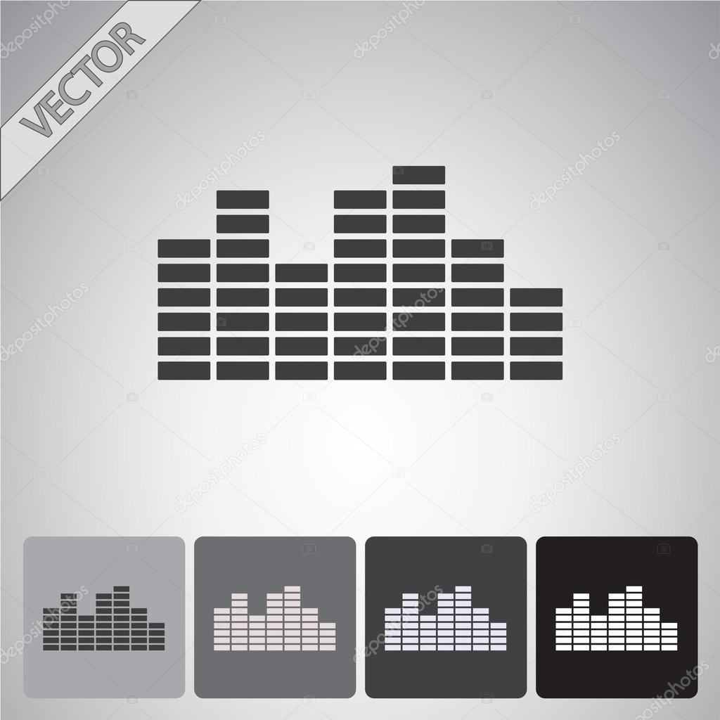 Soundwave music icon set