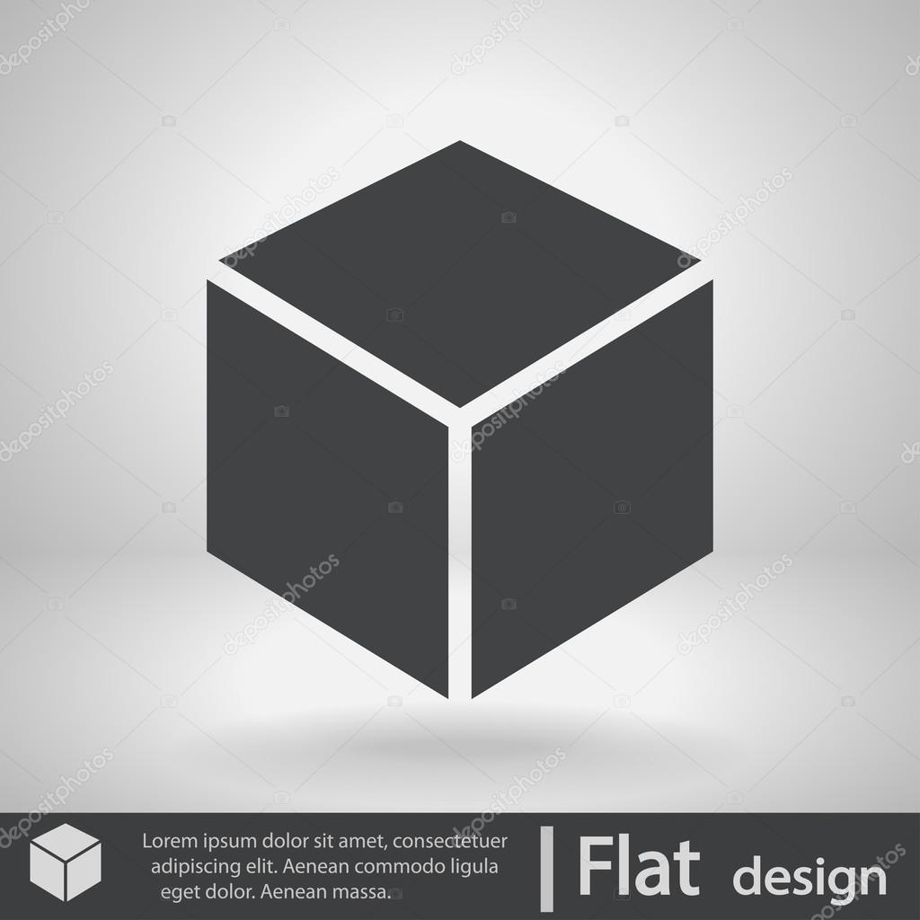 3d cube logo design icon