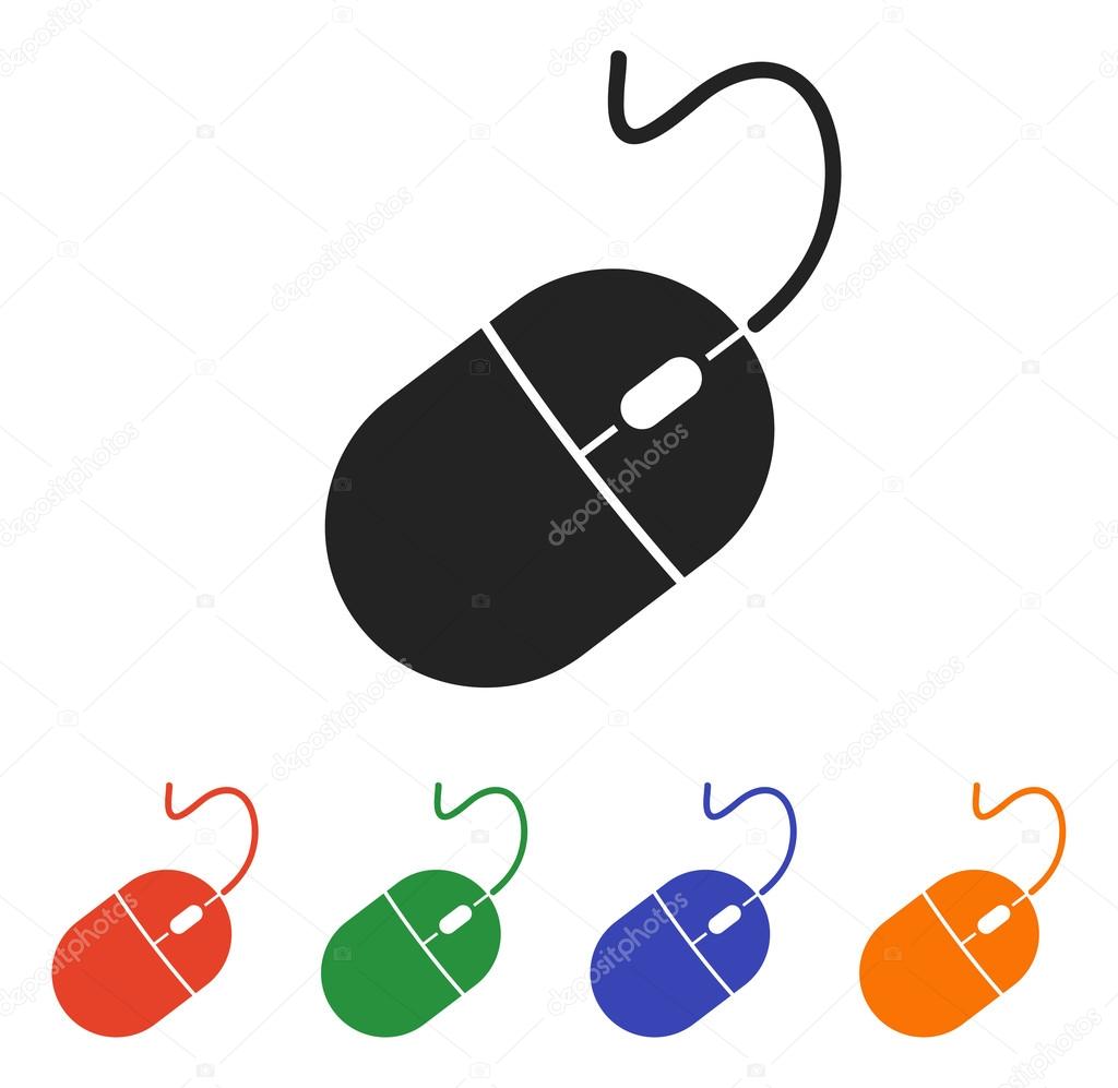 Computer mouse icon set