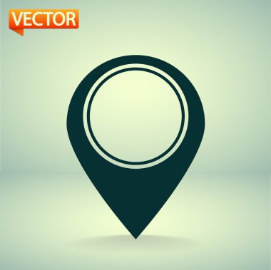 harita işaretçisi düz simgesi