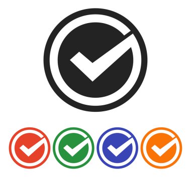 simge onaylayın. düz tasarım stil