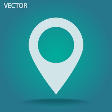 harita işaretçisi düz simgesi