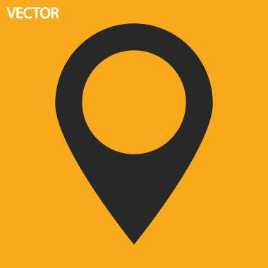 harita işaretçisi düz simgesi