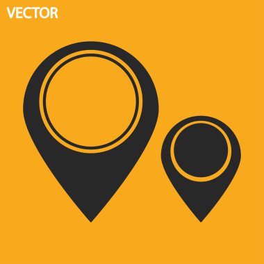 harita işaretçisi düz simgesi