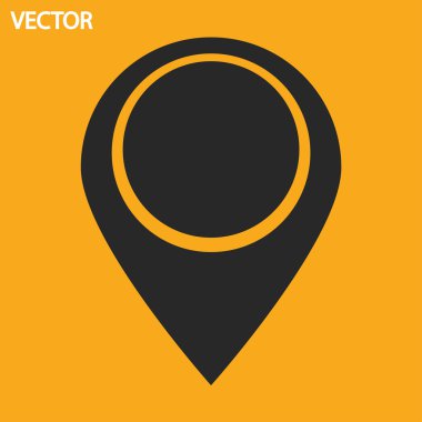 harita işaretçisi düz simgesi