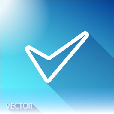 simge onaylayın. düz tasarım stil