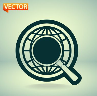 Dünya Büyüteç arama simgesi