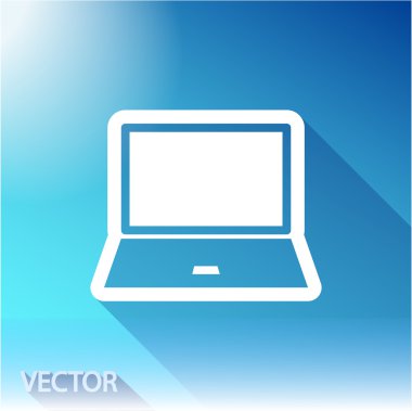 Dizüstü bilgisayar kutsal kişilerin resmi üstünde gökyüzü arka plan