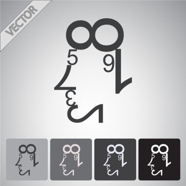 Verileri şekiller insan yüzü