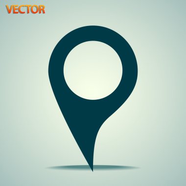 harita işaretçisi düz simgesi