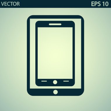 Modern dijital tablet pc ile mobil akıllı telefon simgesi