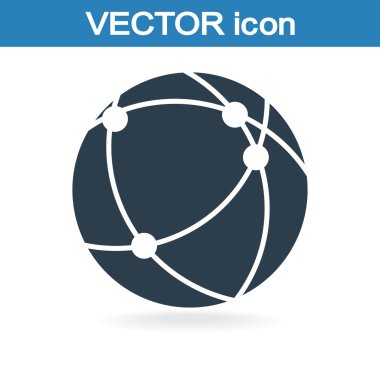 Küresel teknoloji ya da sosyal ağ simgesini