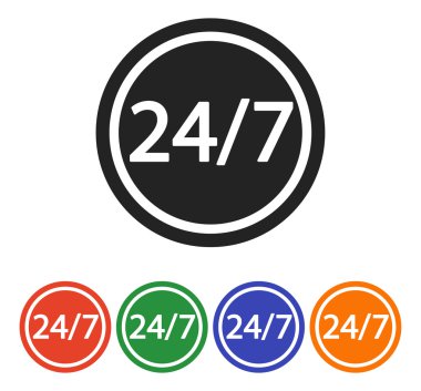 bir gün ve haftanın 7 günü 24 Saat