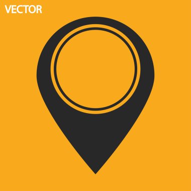 harita işaretçisi düz simgesi