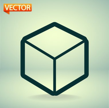 3D küp logo tasarım simgesi