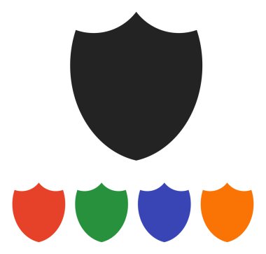 Kalkan simgesi. düz tasarım biçimi