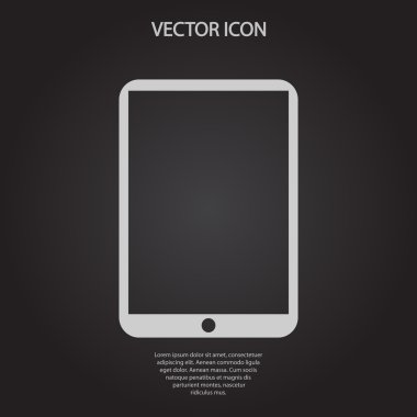 Modern dijital tablet pc simgesi