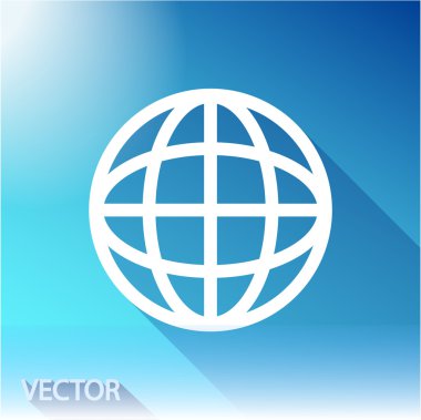 Küre simgesi düz tasarım