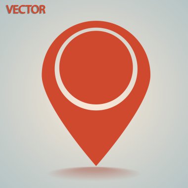 harita işaretçisi düz simgesi