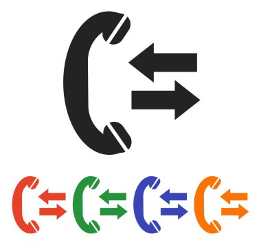 telefon, düz simgesi