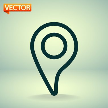 harita işaretçisi düz simgesi