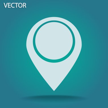 harita işaretçisi düz simgesi