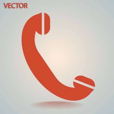 telefon, düz simgesi