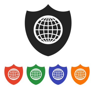 Kalkan simgesi. düz tasarım biçimi