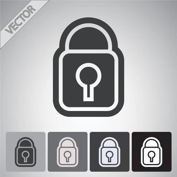 Lock icon. Flat design style — Stock Vector