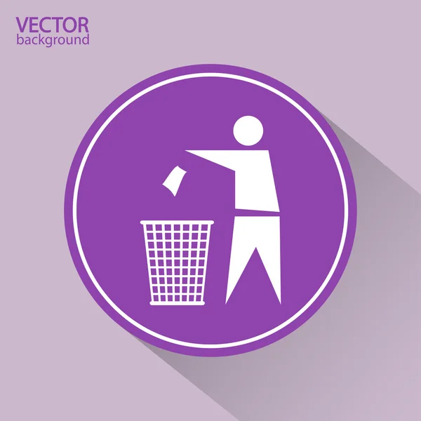 Trash bin icon — Stock Vector