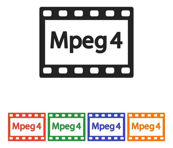 Εικονίδιο βίντεο MPEG 4 — Διανυσματικό Αρχείο