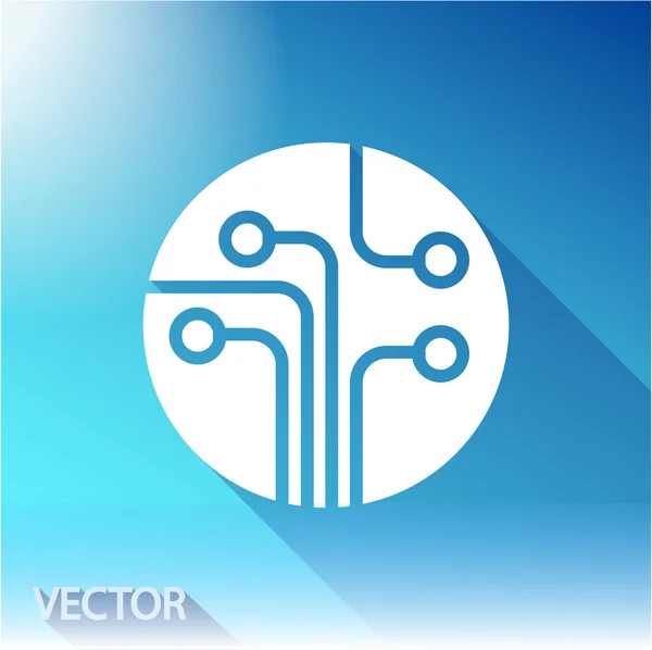 Circuit board, technology icon — Stock Vector