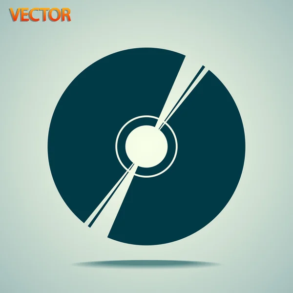 Het pictogram cd of dvd — Stockvector