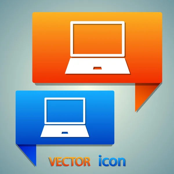 Přenosný počítač ikony designu — Stockový vektor
