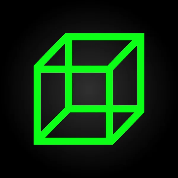 Icono del cubo — Vector de stock