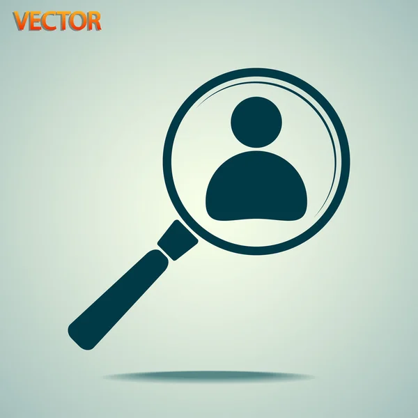 Látszó részére egy alkalmazott keresési ikon — Stock Vector