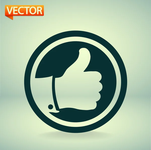 Pulgares hacia arriba icono — Vector de stock