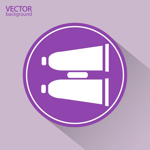 Ícone binocular — Vetor de Stock