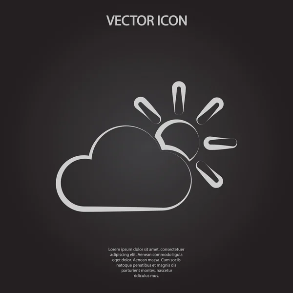 Ilustración del icono de nube — Vector de stock