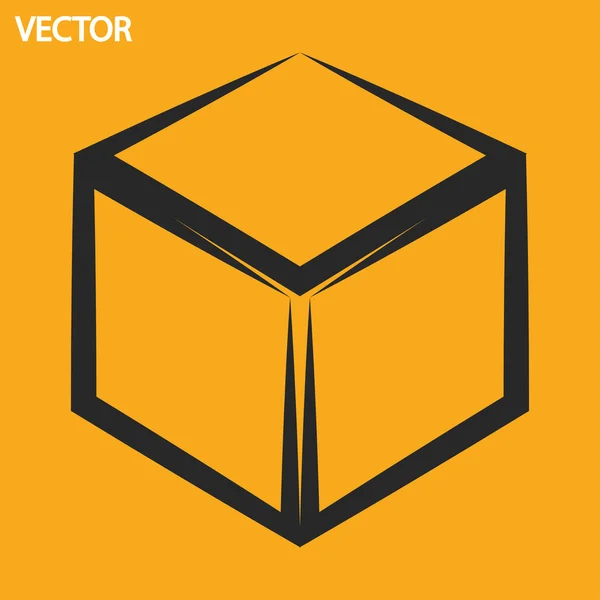 Ícone de design de logotipo cubo 3d — Vetor de Stock