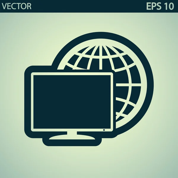 Ikona monitoru — Stockový vektor