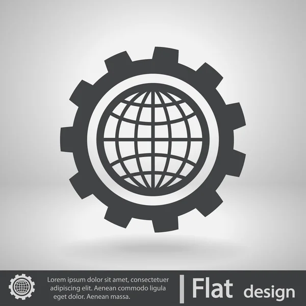 Parameters instellen, wereldbol icoon — Stockvector