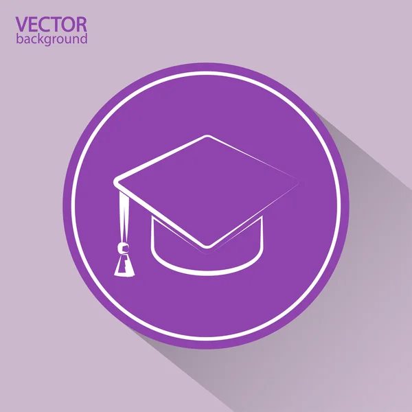 Graduation cap icon — Stock Vector