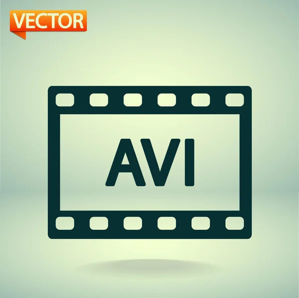 Avi video icon — Stock Vector